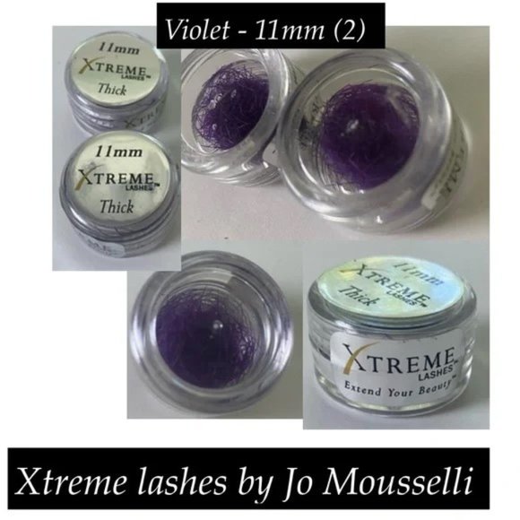 Xtreme lashes 10 professional extensions Blue Violet Auburn Brown 9mm11mm13mm - Picture 3 of 4